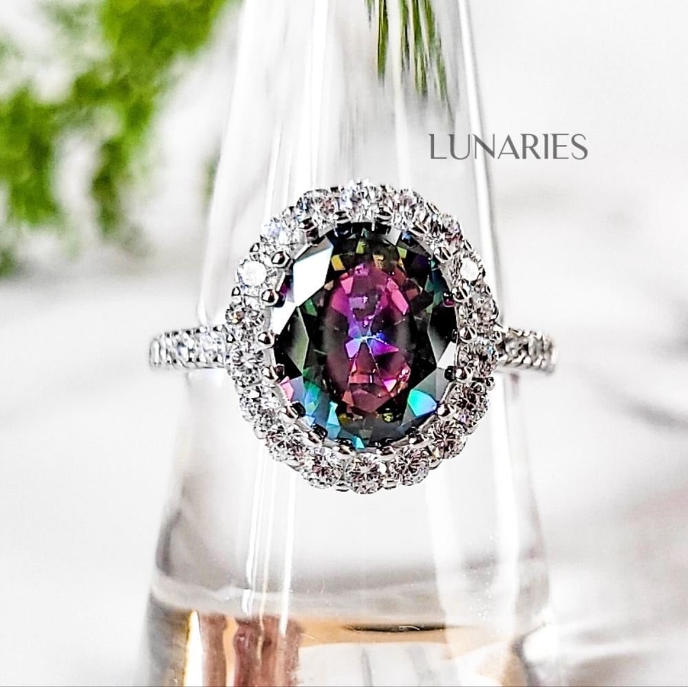Multicolor Gemstone Silver Ring - Picture 3 of 11